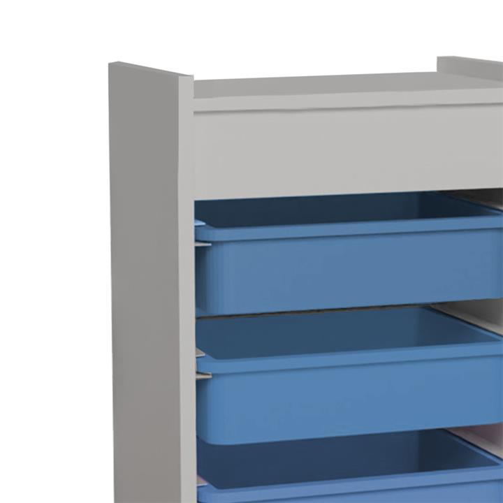 Cabinet with baskets Toily pakoworld white-blue melamine 45x30x75cm