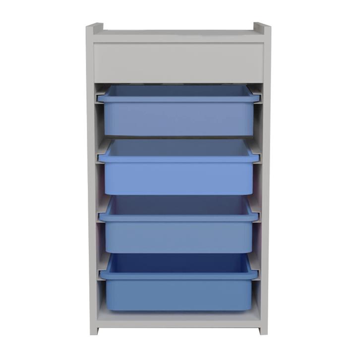Cabinet with baskets Toily pakoworld white-blue melamine 45x30x75cm
