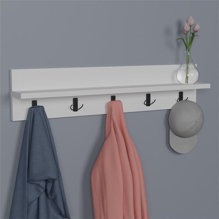 Wall shelf Esform pakoworld white melamine 80x11x18cm