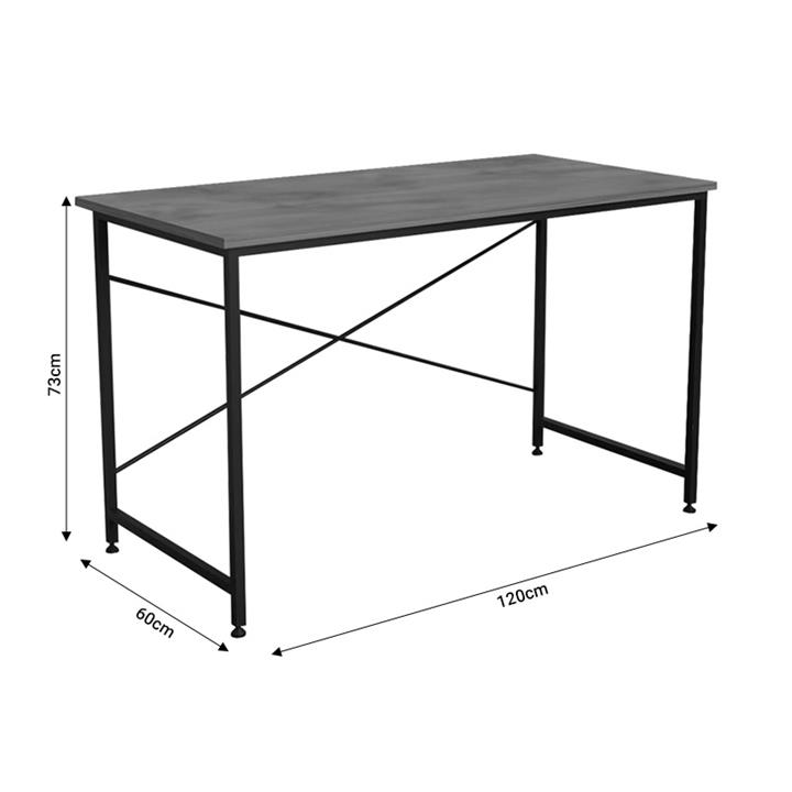 Office desk Karvem pakoworld anthracite melamine 120x60x73cm
