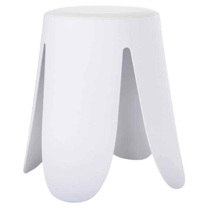 STOOL DENTY HM9619.01 POLYPROPYLENE IN WHITE-PU SEAT IN WHITE Φ30x45Hcm.