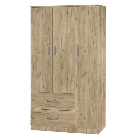 Wardrobe Zelia pakoworld with 2 doors and drawers in natural mo color 90x42x180cm