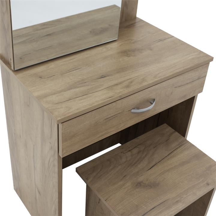 Dressing table with mirror Zelia pakoworld in natural mo colour 60x40.5x151cm