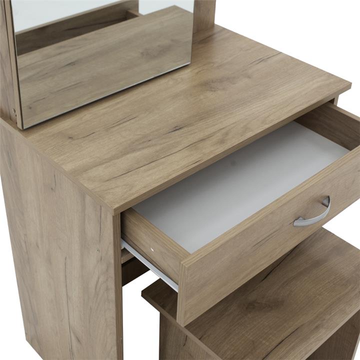 Dressing table with mirror Zelia pakoworld in natural mo colour 60x40.5x151cm