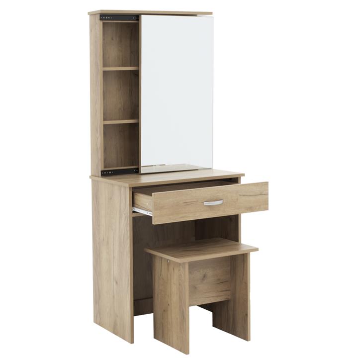 Dressing table with mirror Zelia pakoworld in natural mo colour 60x40.5x151cm