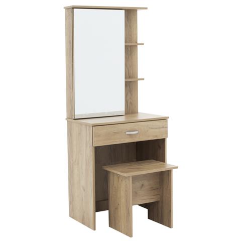 Dressing table with mirror Zelia pakoworld in natural mo colour 60x40.5x151cm