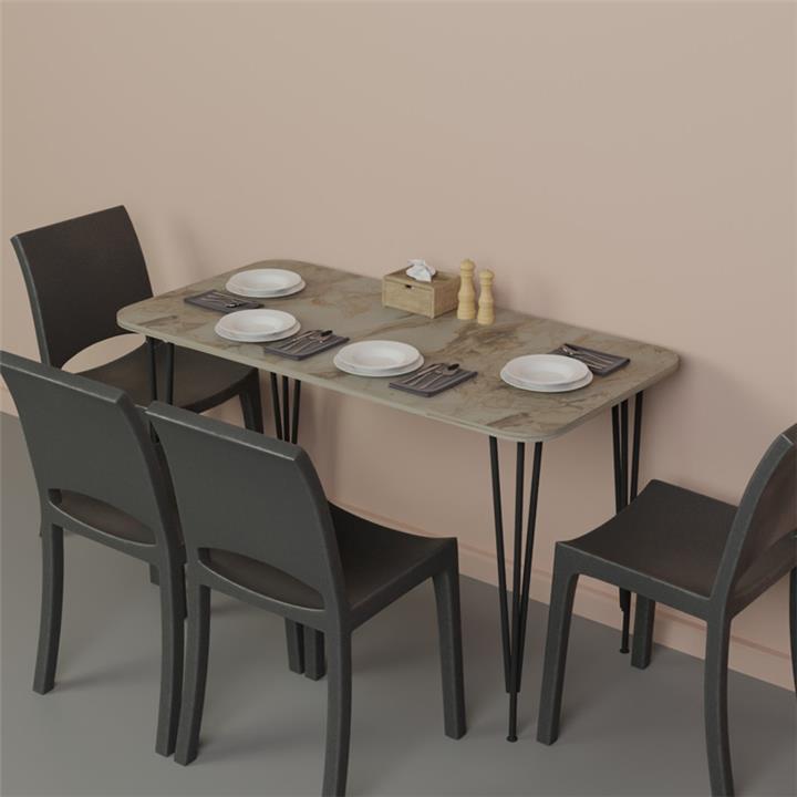 Dinning table Palkon pakoworld grey-black melamine 120x60x73cm