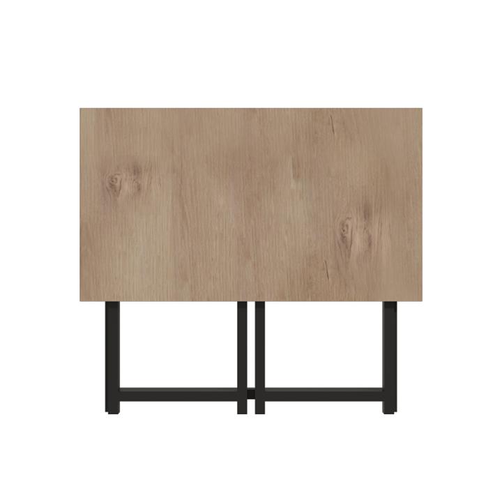 Office desk foldable Thox pakoworld oak-black melamine 80x50x72cm