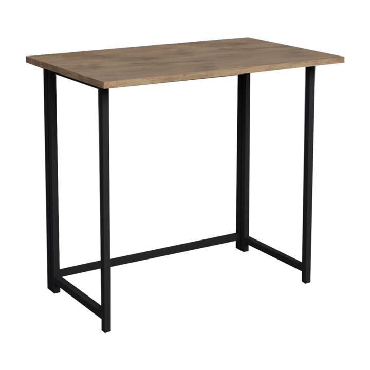 Office desk foldable Thox pakoworld oak-black melamine 80x50x72cm