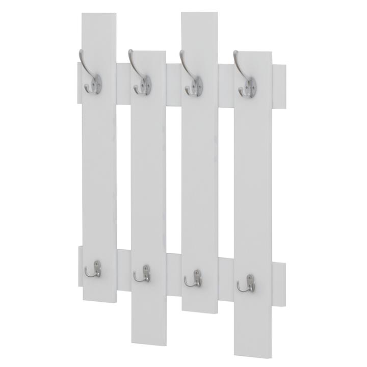 WALL COAT HANGER WESSON HM8940.11 MELAMINE IN WHITE 64x4x79Hcm.