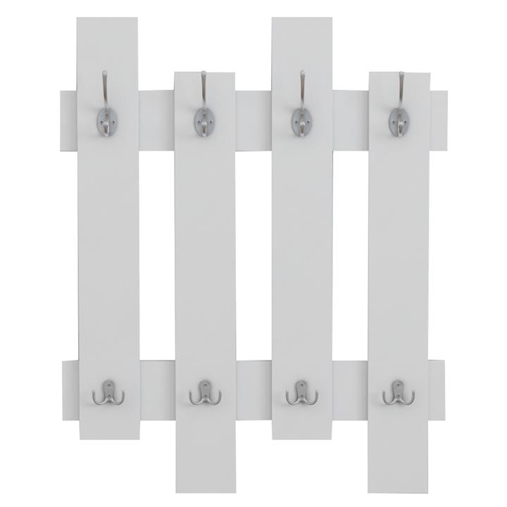 WALL COAT HANGER WESSON HM8940.11 MELAMINE IN WHITE 64x4x79Hcm.