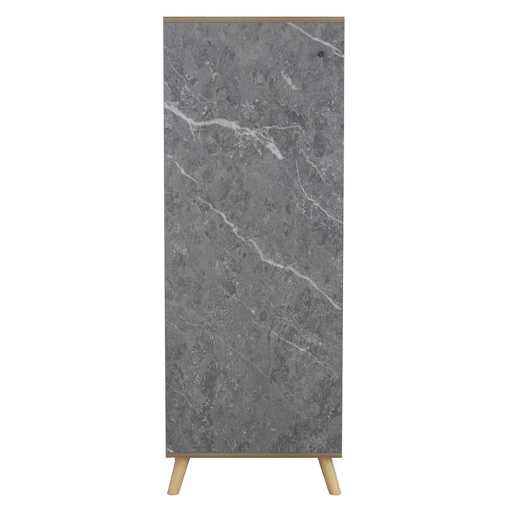 SHOE CABINET ALVARO HM8954.12 MELAMINE IN SONAMA-STONE TEXTURE 50Χ38Χ135Hcm.