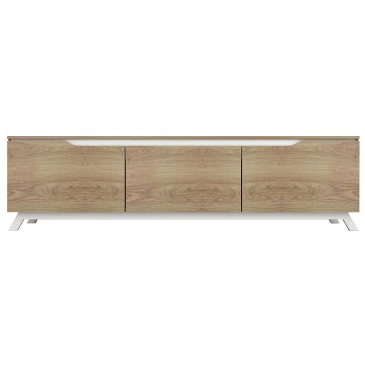 TV FURNITURE KIMIA HM8902.12 MELAMINE NATURAL-WHITE 180Χ35Χ48,5Hcm.