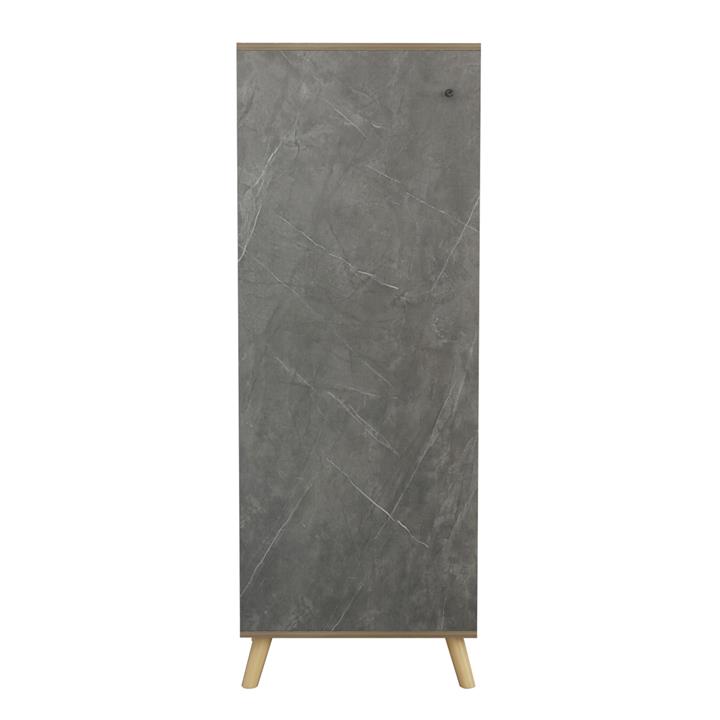 SHOE CABINET ALVARO HM8954.14 MELAMINE IN SONAMA-STONE TEXTURE 50Χ38Χ135Hcm.