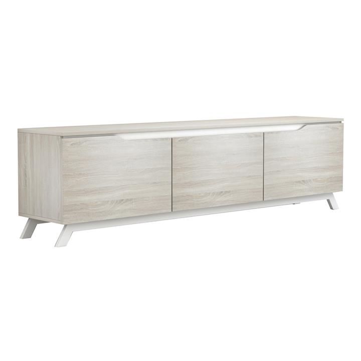 TV FURNITURE KIMIA HM8902.13 MELAMINE SONAMA-WHITE 180Χ35Χ48,5Hcm.