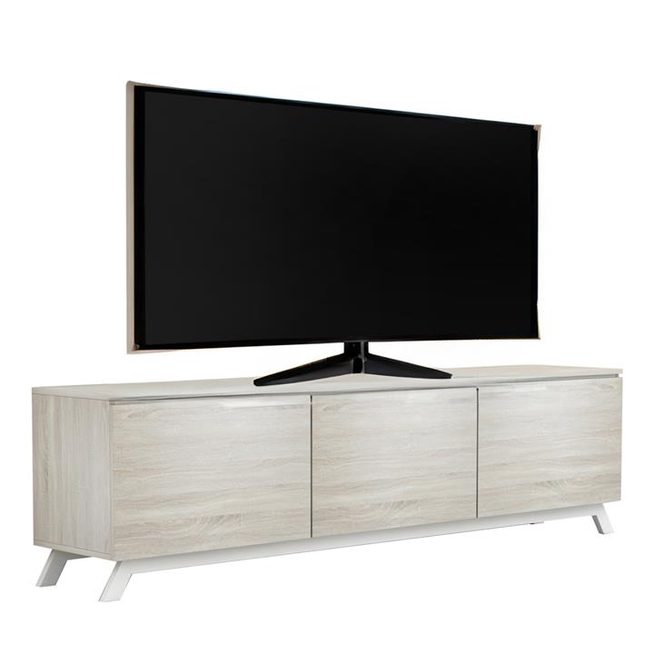 TV FURNITURE KIMIA HM8902.13 MELAMINE SONAMA-WHITE 180Χ35Χ48,5Hcm.