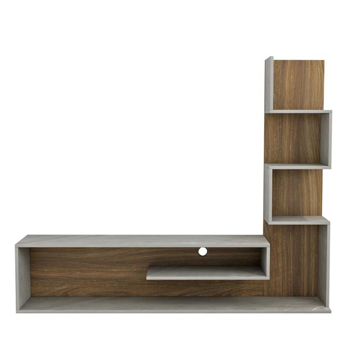 ΣΥΝΘΕΤΟ ΤΗΛΕΟΡΑΣΗΣ EDELIE HM8908.14 ΜΕΛΑΜΙΝΗ ΓΚΡΙ STONE TEXTURE-ΦΥΣΙΚΟ 149,5x29,5x120,8Υεκ.
