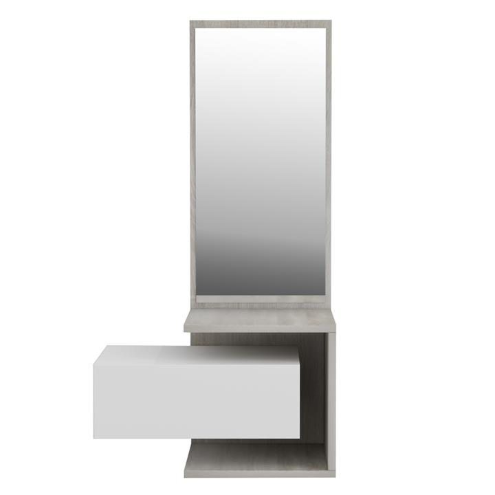 ENTRYWAY FURNITURE WITH MIRROR MEARA HM8984.14 MELAMINE IN SONAMA-WHITE 49,1x31,3x90Hcm.