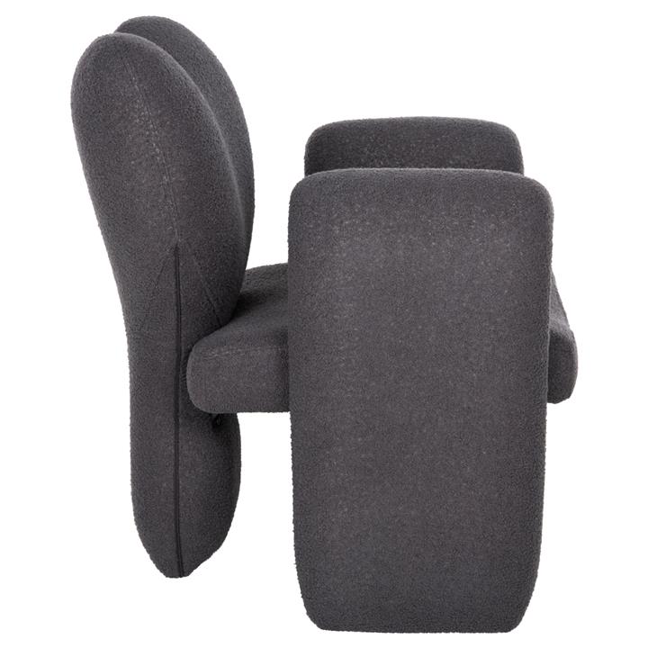 DINING ARMCHAIR HARTT HM9777.01 GREY TEDDY FABRIC 84x74x87Hcm.