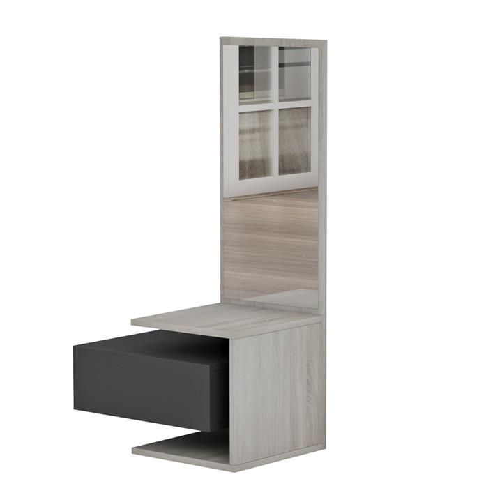 ENTRYWAY FURNITURE WITH MIRROR MEARA HM8984.11 MELAMINE IN SONAMA-GREY 49,1x31,3x90Hcm.