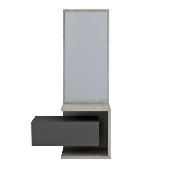 ENTRYWAY FURNITURE WITH MIRROR MEARA HM8984.11 MELAMINE IN SONAMA-GREY 49,1x31,3x90Hcm.
