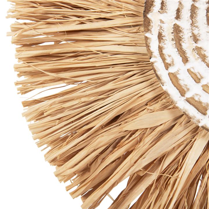 TABLE DECORATION HM4224 GRASS IN NATURAL-BLACK WOODEN BASE 18x9x43Hcm.