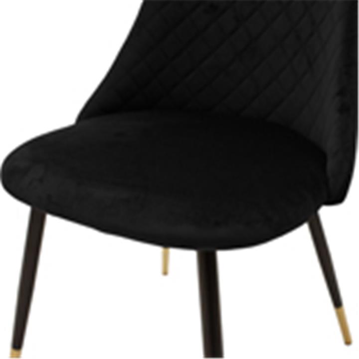 Chair Giselle pakoworld black velvet leg black-golden