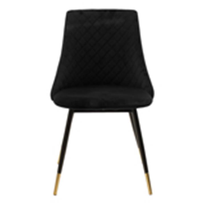 Chair Giselle pakoworld black velvet leg black-golden