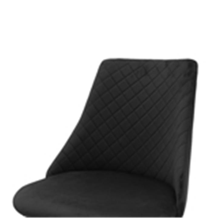 Chair Giselle pakoworld black velvet-black leg