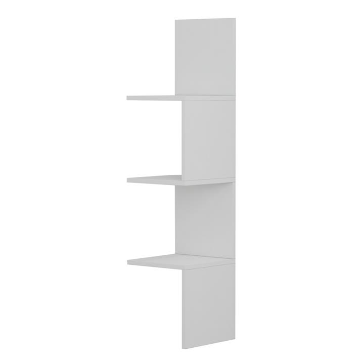 WALL CORNER SHELVES/BOOKCASE ILLUSION HM8935.12 MELAMINE IN WHITE 25x25x105,4Hcm.