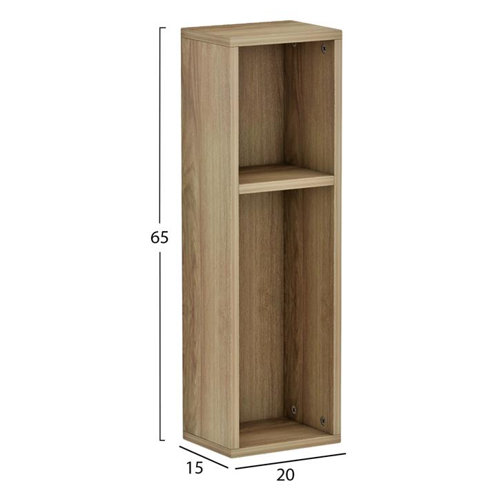 WALL BEDSIDE STAND BONEN HM9070.11 MELAMINE IN NATURAL 20x15x65Hcm.