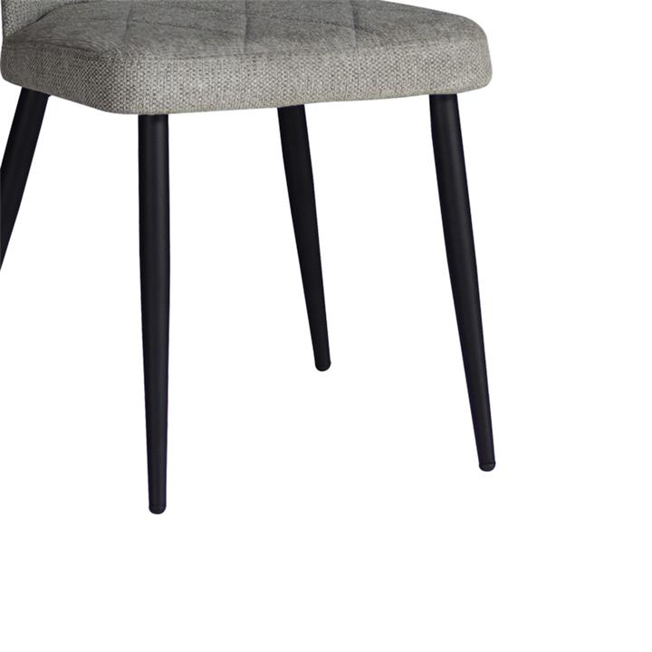 Chair Vika pakoworld grey fabric-black metal leg 48x58x90cm