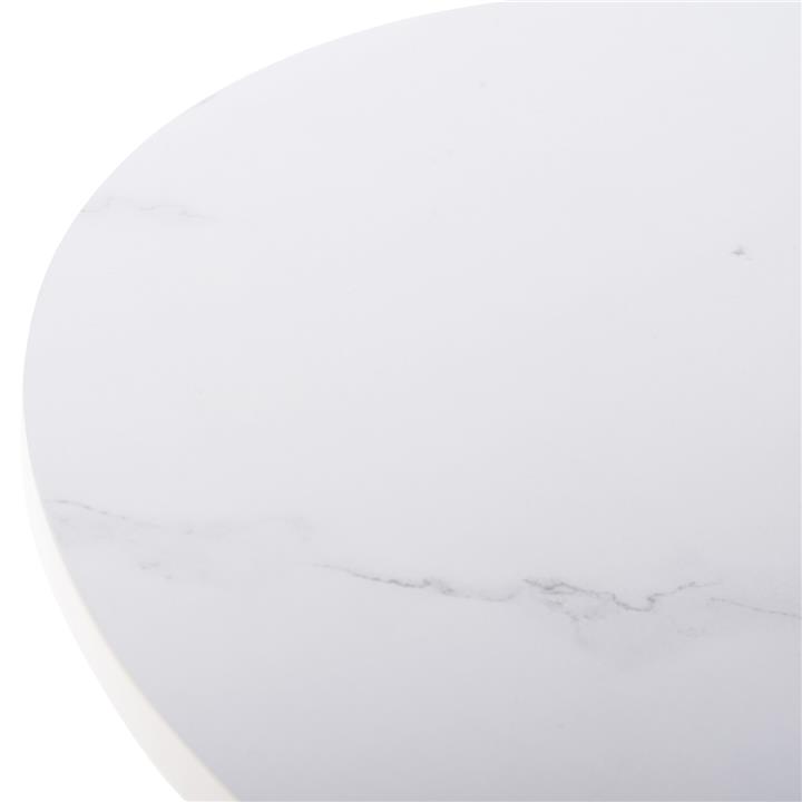 COFFEE TABLE ACRYLON HM9779.01 HPL WHITE MARBLE-ACRYLIC LEGS Φ40x41Hcm.
