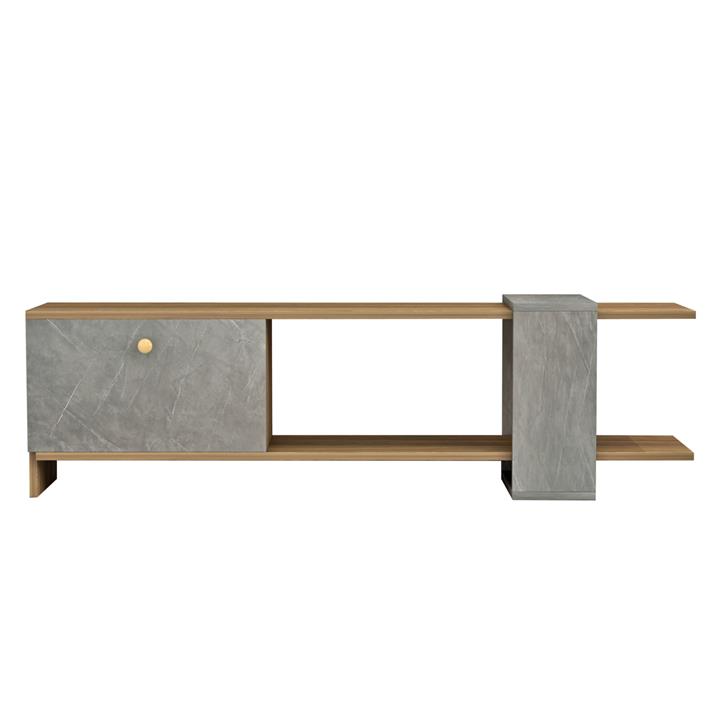 TV FURNITURE HENRIETTE HM8900.13 MELAMINE IN NATURAL-STONE TEXTURE 120x25x37Hcm.
