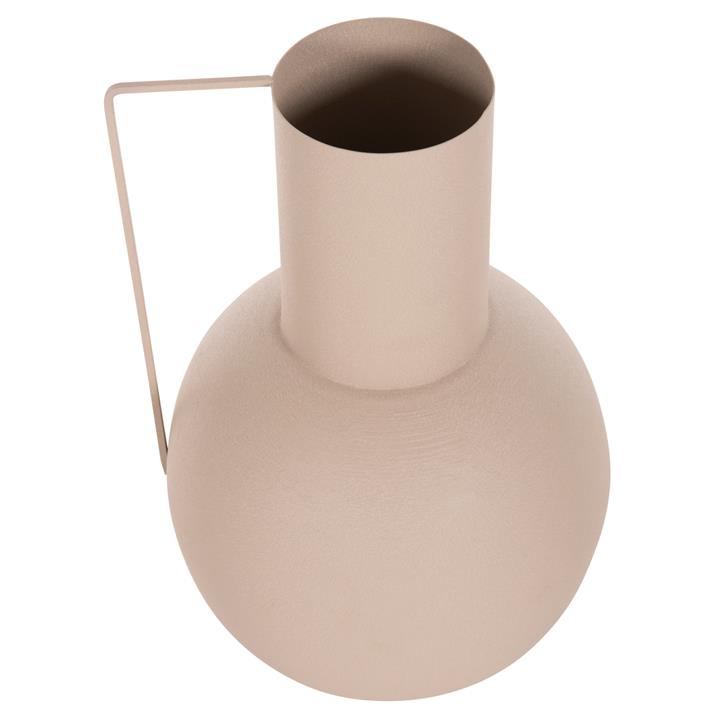 DECORATIVE VASE FLAGON HM4259.01 METAL IN ECRU Φ34x54Hcm.