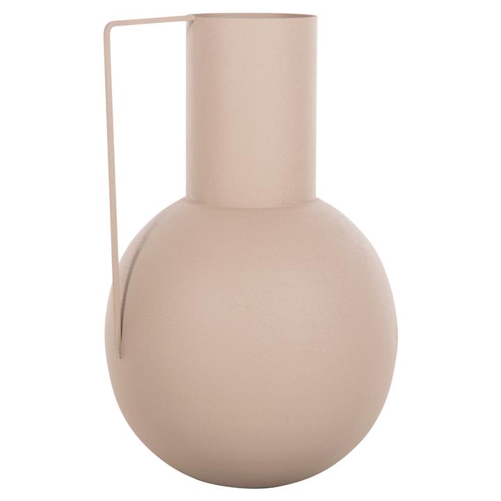 DECORATIVE VASE FLAGON HM4259.01 METAL IN ECRU Φ34x54Hcm.