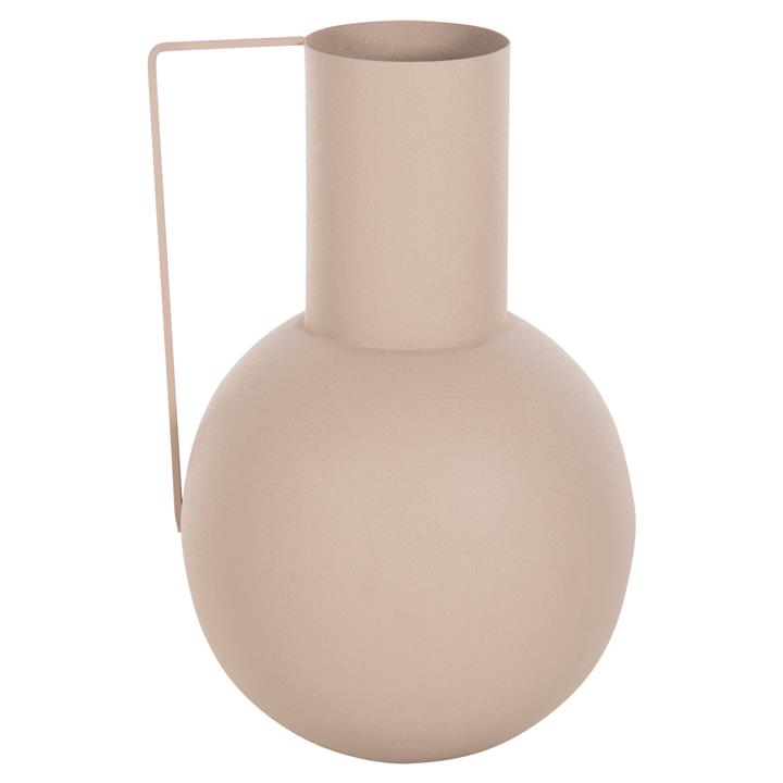 DECORATIVE VASE FLAGON HM4259.01 METAL IN ECRU Φ34x54Hcm.
