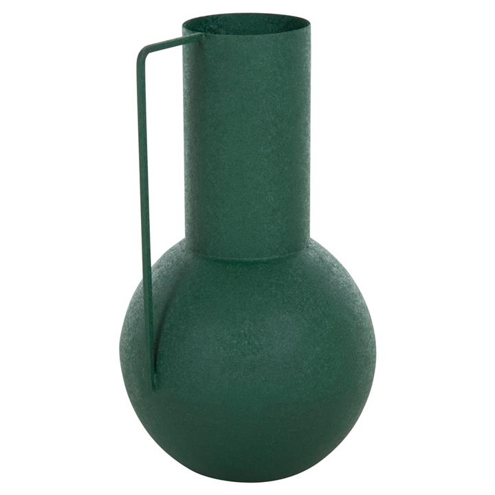 DECORATIVE VASE FLAGON HM4260.03 METAL IN GREEN Φ26x45Hcm.
