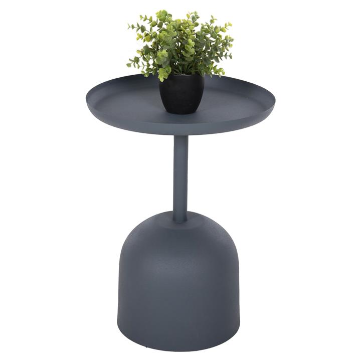 ΤΡΑΠΕΖΙ ΒΟΗΘΗΤΙΚΟ ΣΤΡΟΓΓΥΛΟ DELBEL HM4261.05 ΜΕΤΑΛΛΟ ΜΠΛΕ ΣΚΟΥΡΟ Φ39,5x53,5Υ εκ.