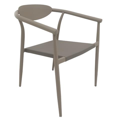 ARMCHAIR SERLY HM6052.04 CHAMPAGNE ALUMINUM-CHAMPAGNE TEXTILENE 56x61x74,5Hcm.