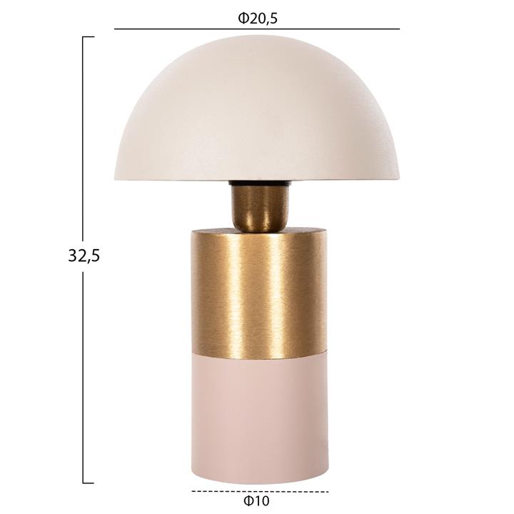 TABLE LAMP PUNE HM4245.10 METAL IN BEIGE-GOLD Φ20,5x32,5Hcm.
