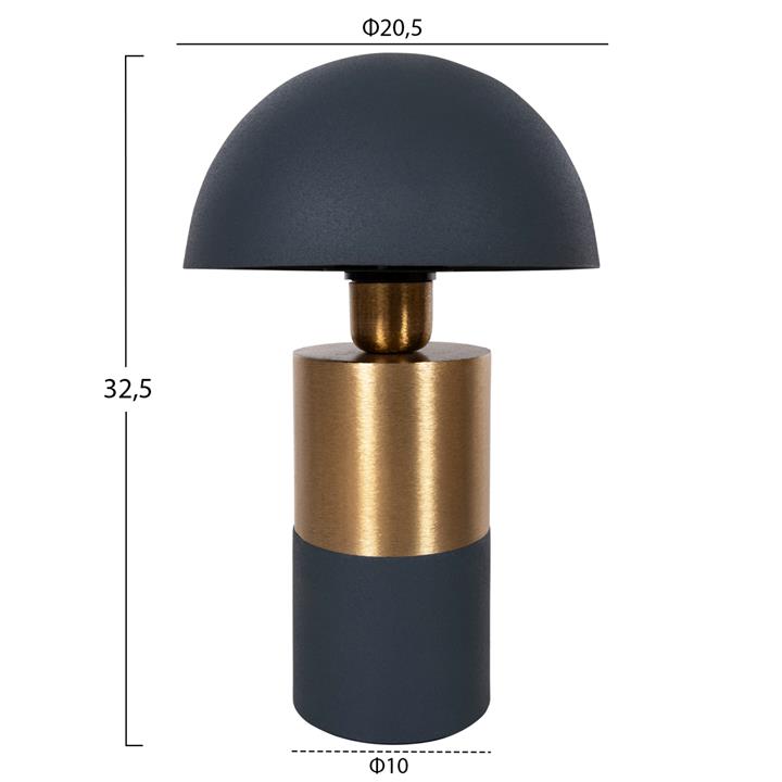TABLE LAMP PUNE HM4245.05 METAL IN ANTHRACITE BLUE-GOLD Φ20,5x32,5Hcm.