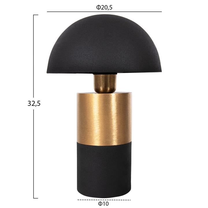 TABLE LAMP PUNE HM4245.04 METAL IN BLACK-GOLD Φ20,5x32,5Hcm.