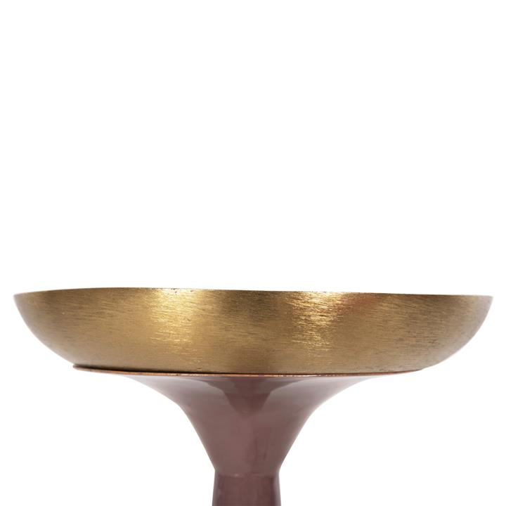 FLOOR CANDLESTICK (PILLAR) GUNTUR HM4244.06 METAL IN LIGHT CORAL-GOLD Φ20,5x68Hcm.