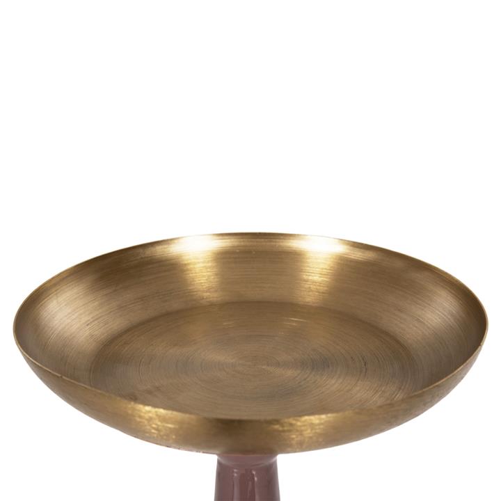 FLOOR CANDLESTICK (PILLAR) GUNTUR HM4244.06 METAL IN LIGHT CORAL-GOLD Φ20,5x68Hcm.