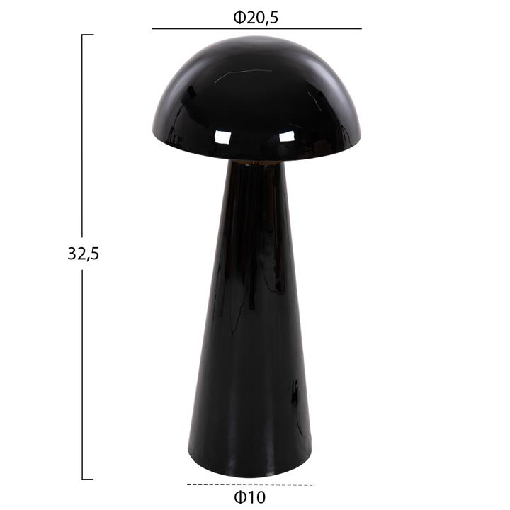 TABLE LAMP SMUSH HM4258.04 METAL IN BLACK-ROTATING CAP Φ32,5x69Hcm.