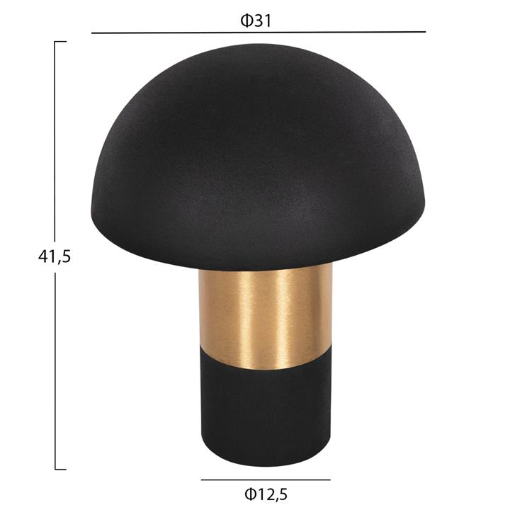 TABLE LAMP PUNE HM4253.04 METAL IN BLACK-GOLD Φ31x41.5Hcm.