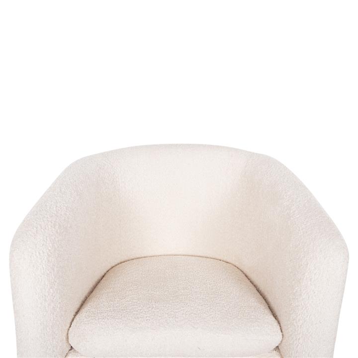 ARMCHAIR DOPER HM9590.06 BOUCLE FABRIC WHITE-GREY 68x72x76Hcm.