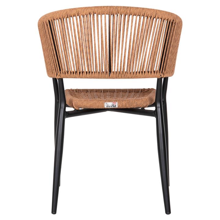 ARMCHAIR ALUMINUM EULO HM5783.13 BLACK-SYNTHETIC RATTAN BEIGE