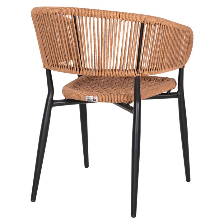 ARMCHAIR ALUMINUM EULO HM5783.13 BLACK-SYNTHETIC RATTAN BEIGE
